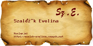 Szalók Evelina névjegykártya